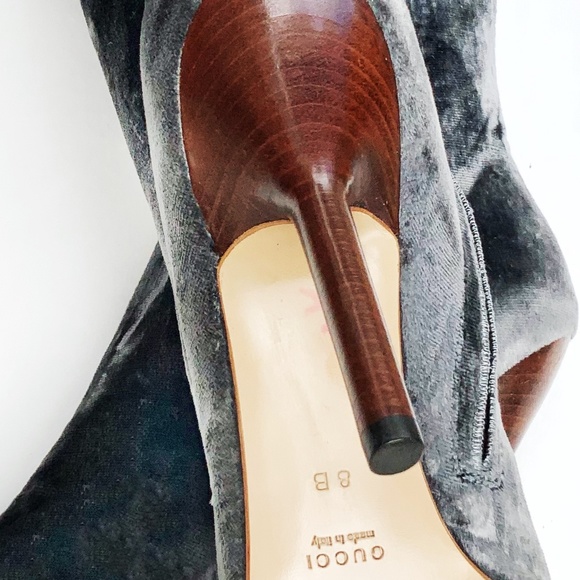 Tom Ford For Gucci Fw 1999 Velvet Over Knee Boots BRAND NEW in BOX Sz 8 - Picture 4 of 8